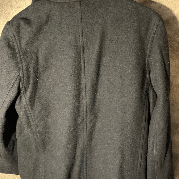 J. Crew Peacoat Insulated Navy Blue Dbl Breasted Wool & Rayon Size Petite Small - Picture 7 of 10